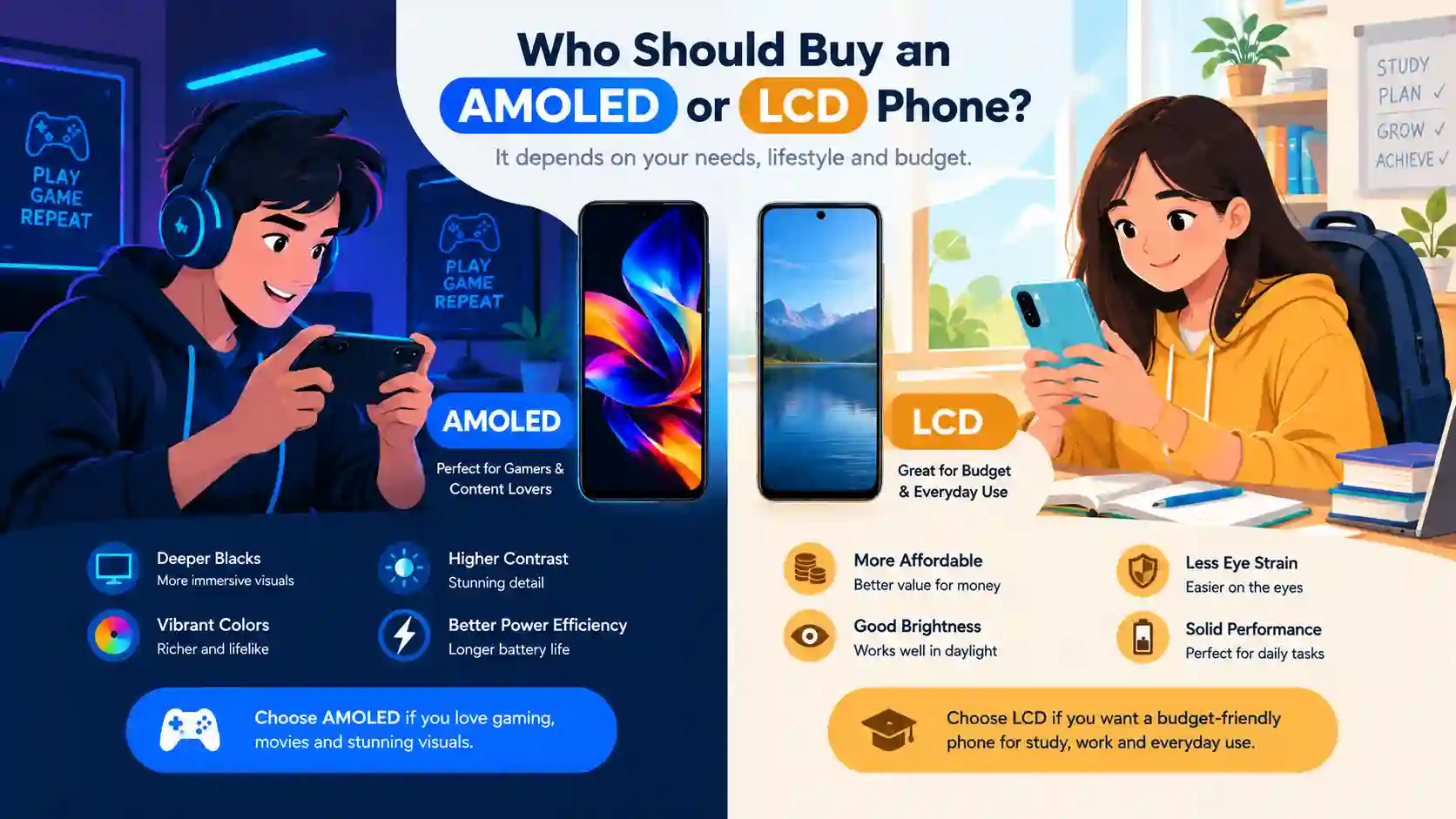 Who should buy an AMOLED or LCD phone