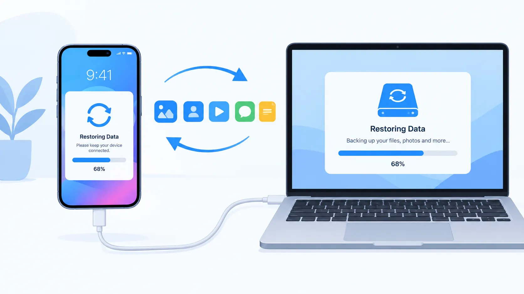 Factory reset iPhone using a computer